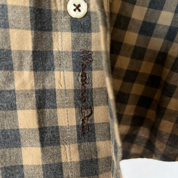 Massimo Dutti Long Sleeve Button Down Dress Shirt Slim Fit S Checkered Morocco - Picture 5 of 8